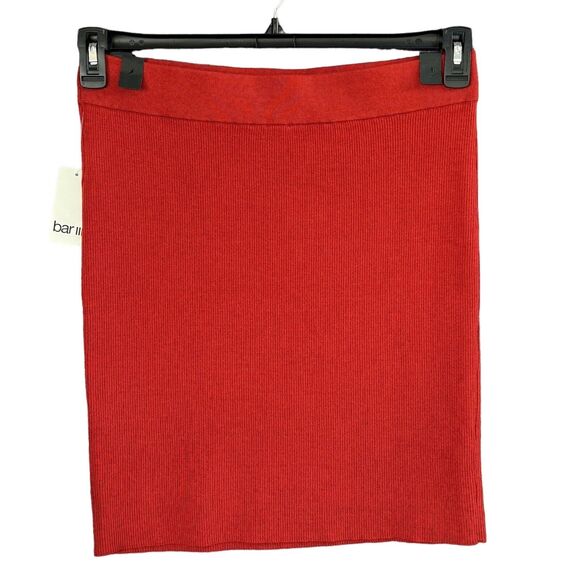 Bar III X-Large Mini Sweater Skirt Stretch Elastic Waist Terra Cotta New - Picture 2 of 5